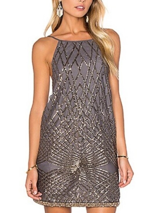 SAYLOR Dresses & Skirts - SAYLOR Goldy Sequin Beaded Mini Dress Cocktail Party Revolve XS 0 2